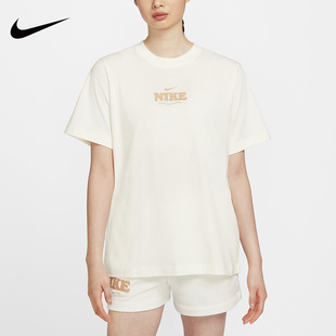 NIKE耐克2024夏季新款女子短袖时尚休闲宽松圆领半袖T恤HF6180