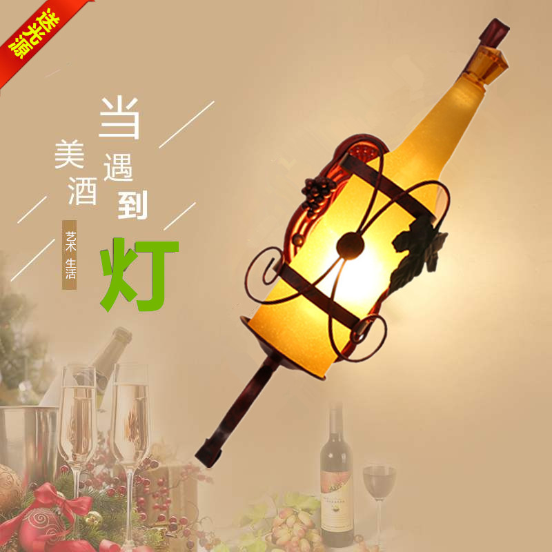 led壁灯酒瓶玻璃装饰酒吧创意休闲吧台KTV咖啡馆工业风墙上氛围灯在类目 家装主材, 灯具灯饰, 壁灯中 - 来自Buy2taobao.com提供专业的淘宝代购服务
