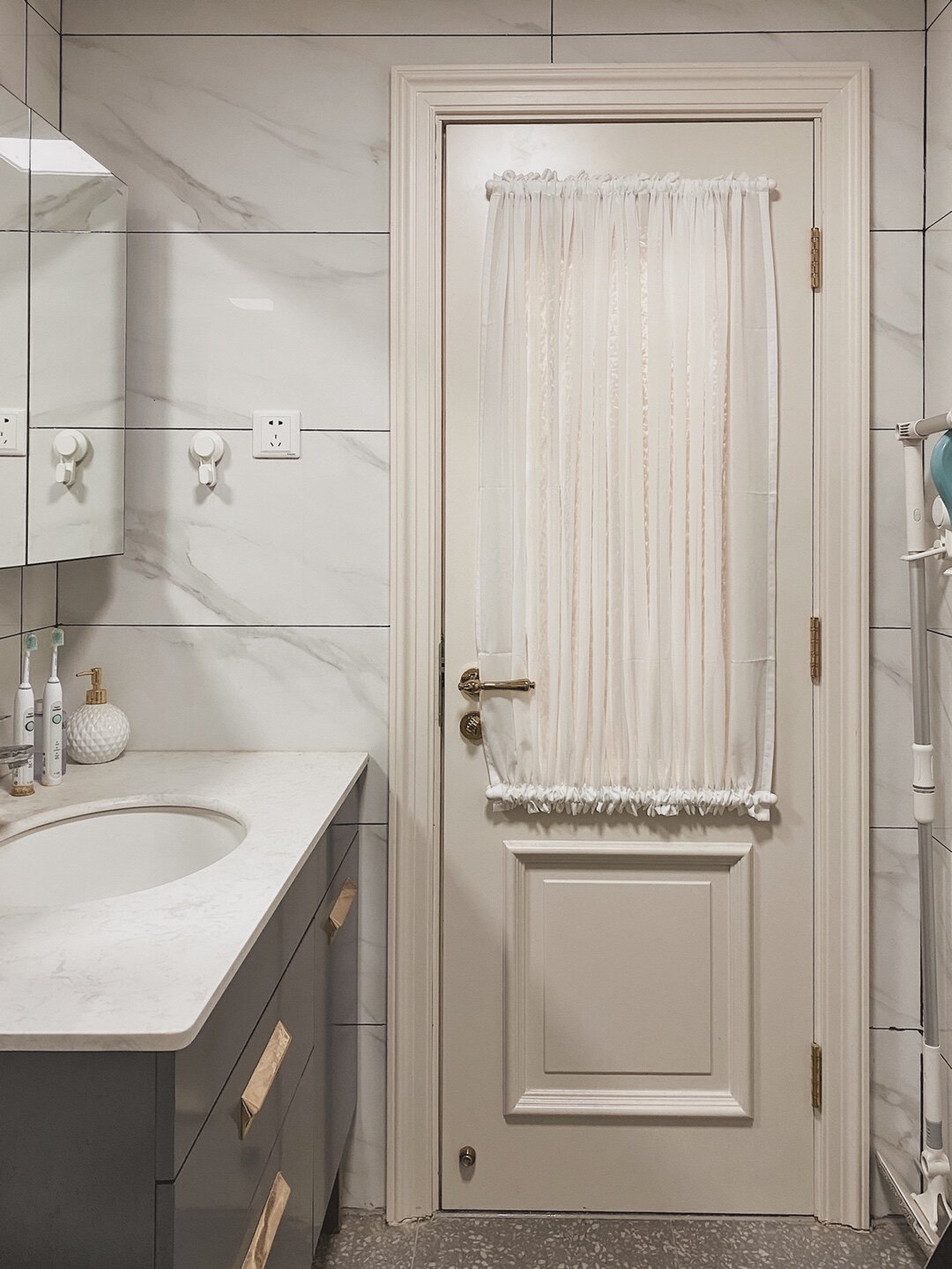 纱帘定制美式北欧绷纱门帘玻璃上下穿杆内开窗魔术贴免打孔窗帘红