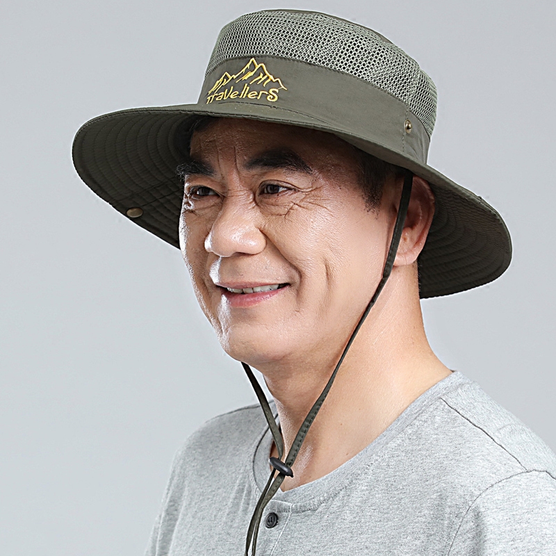 目尚服饰专营店的优惠券大全—遮阳帽男中老年人帽子户外夏天透气渔夫