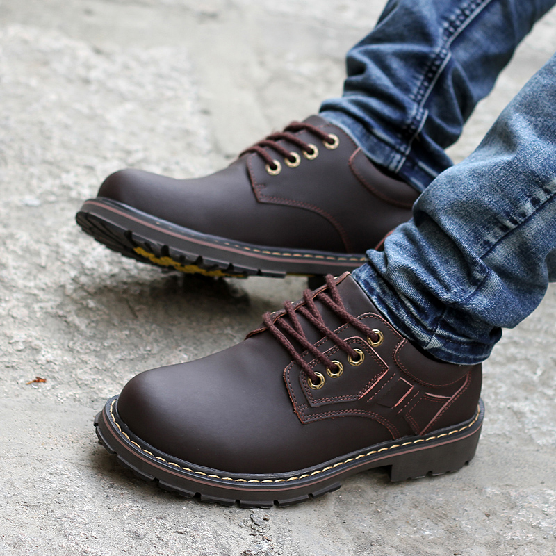 New products genuine leather Frock shoes Big head shoes Martin shoes Low England Round toe shoes Autumn and winter Bootsin the Men's Shoes, Low shoe, Frock shoes category - from Buy2taobao.com to provide professional Taobao agent buy service