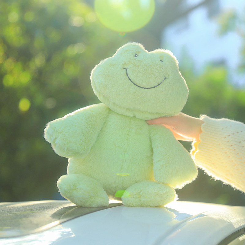 开心快乐的微笑青蛙蛙玩偶毛绒玩具送男女朋友孩生日礼物陪睡娃娃
