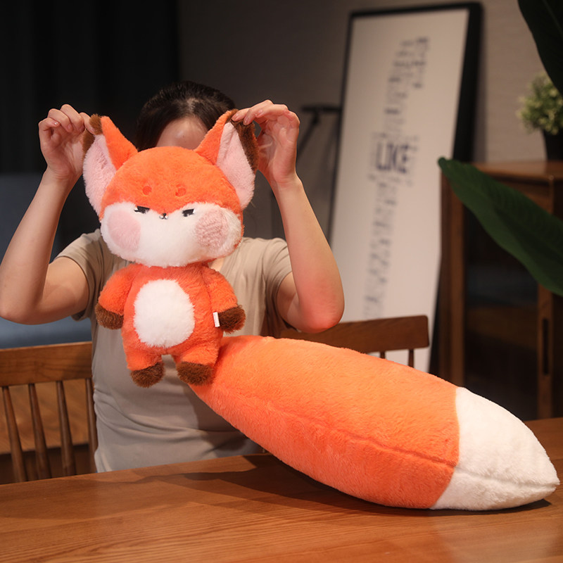 可爱嘟嘟狐狸玩偶毛绒玩具大尾巴小狐狸公仔娃娃男女礼物网红礼物