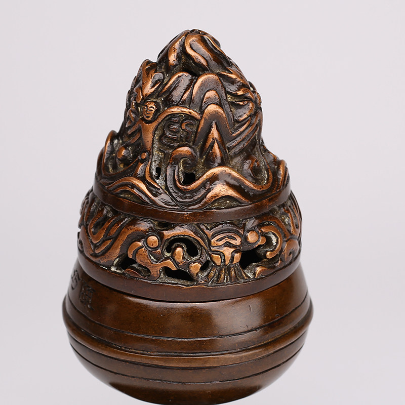 伏虎力士博山炉 大师巧生炉 仿古宣德炉 h93