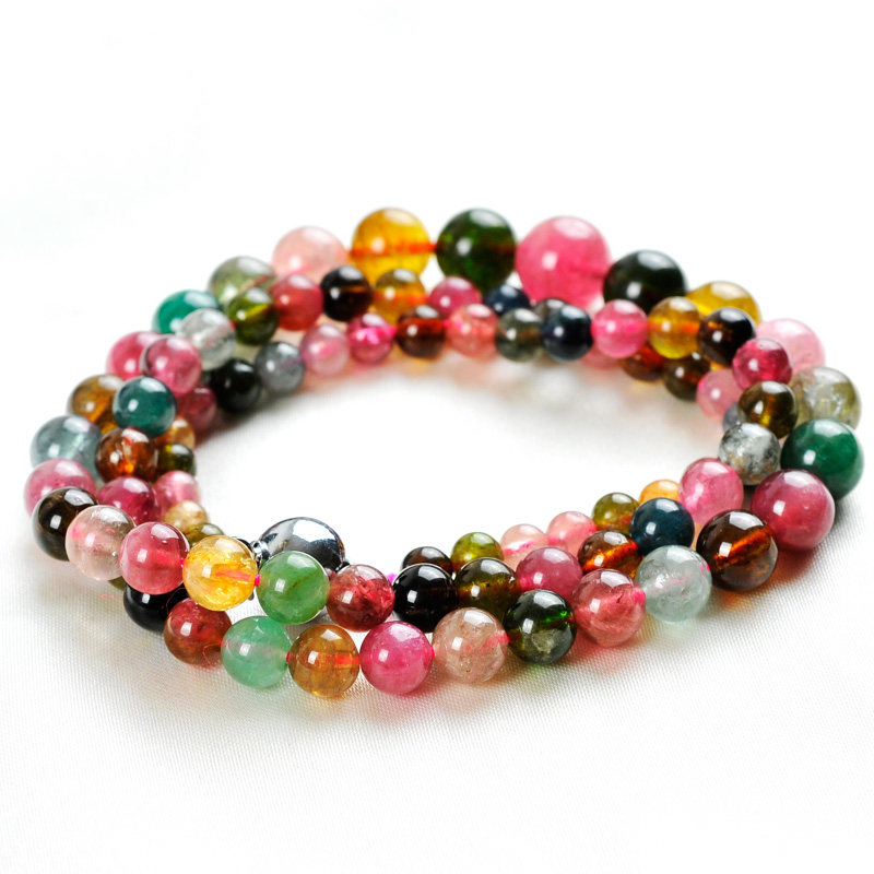 31克 精美多彩碧玺项链 彩宝首饰