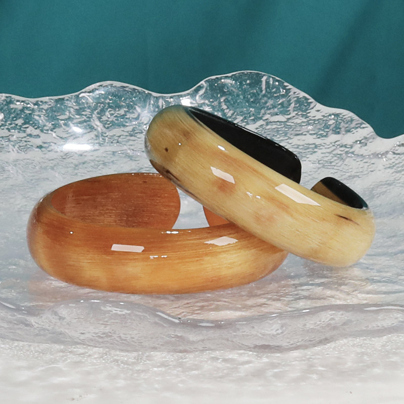 天然高贵羊角手镯稀有珍藏品养肝明目满角丝民族风手工制作