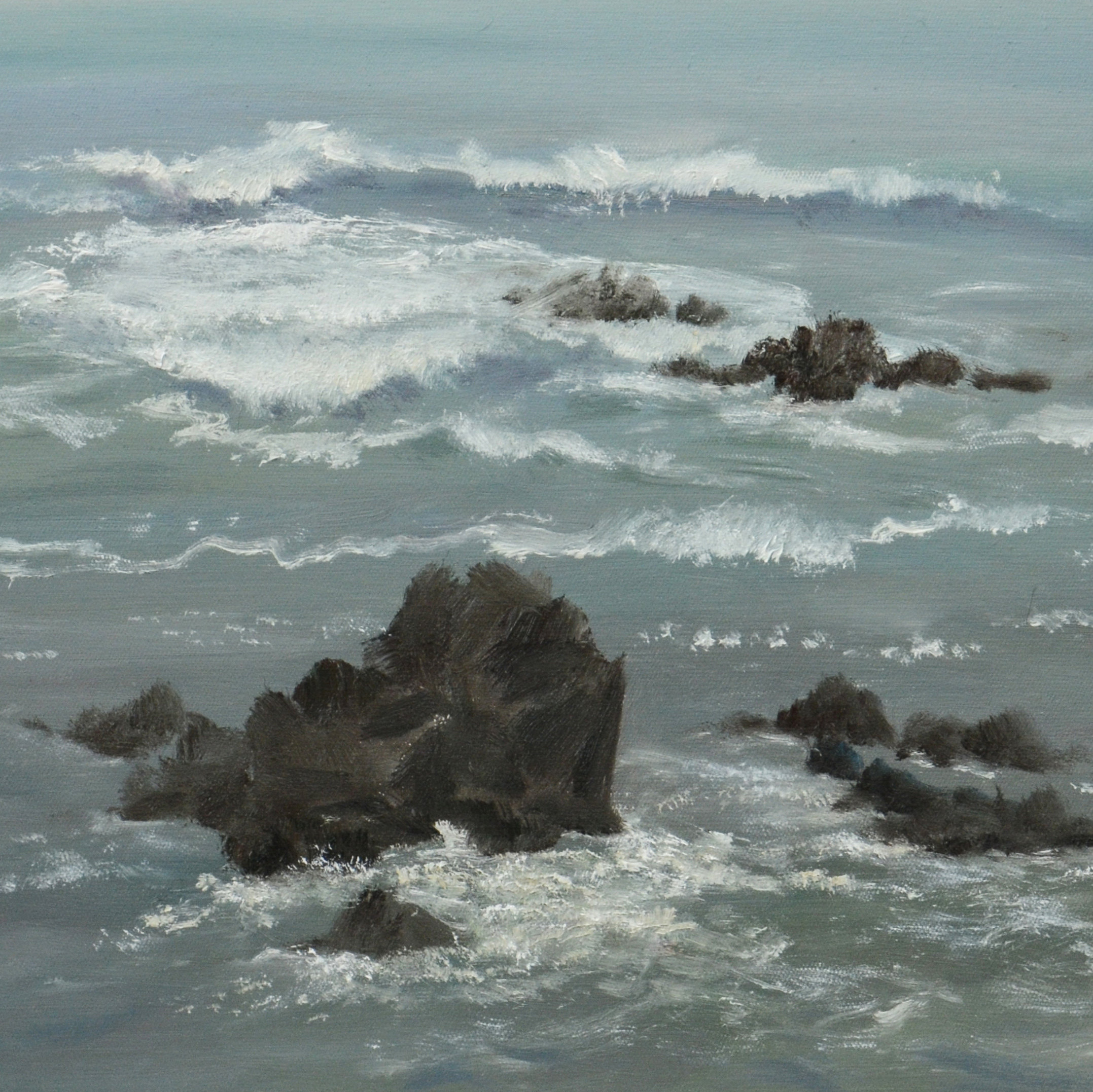 任克涛《浪花》布面油画