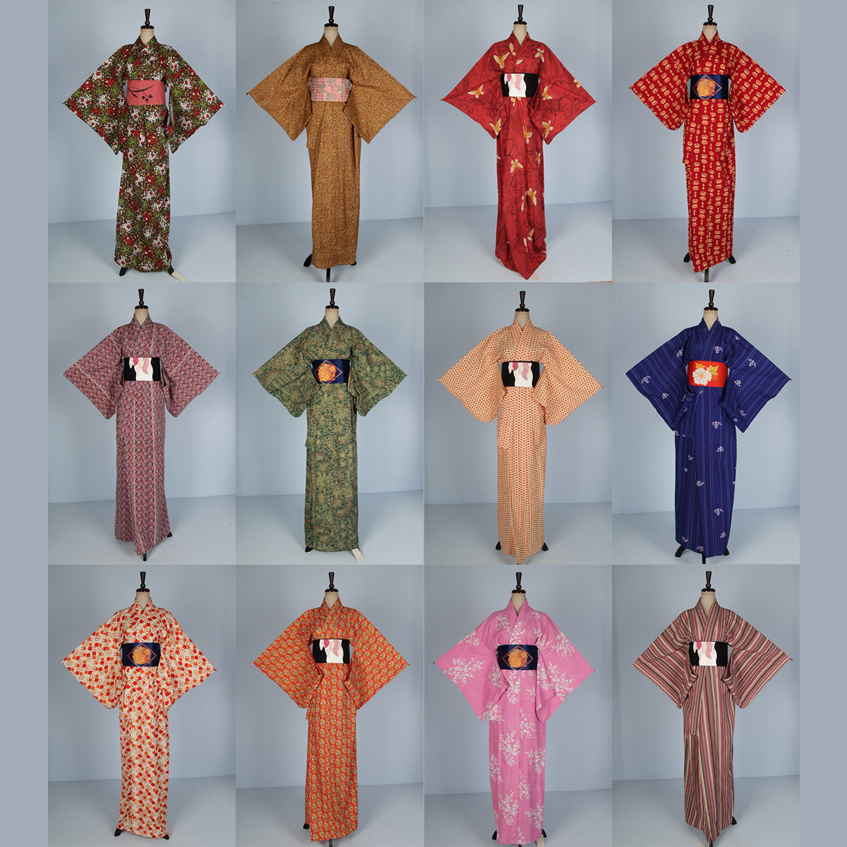 vintage古着日本传统民族服装印花织锦长外套演出写真和服17164