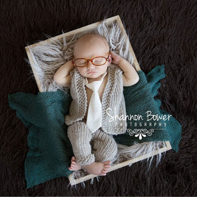 男孩_新生儿摄影个性绅士马甲衣服道具 男孩子满月百天宝宝拍照服装