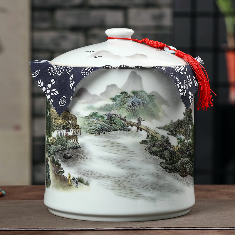 景德镇茶叶罐茶饼罐陶瓷密封罐储茶罐大号茶叶罐普洱七子饼收纳盒在类目 餐饮具, 茶具, 茶叶罐中 - 来自Buy2taobao.com提供专业的淘宝代购服务