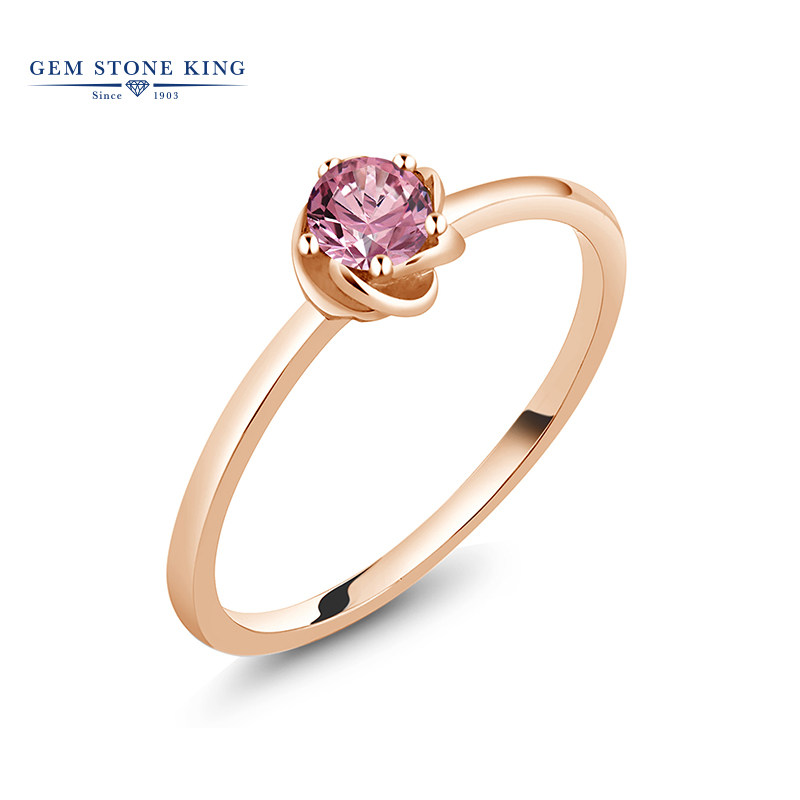 gsk正品粉色钻戒10k金36分花朵钻石戒指结婚订婚求婚戒经典时尚