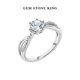 GSK天然海蓝宝戒指女夏925银镶彩宝满钻戒生日礼物时尚个性戒指