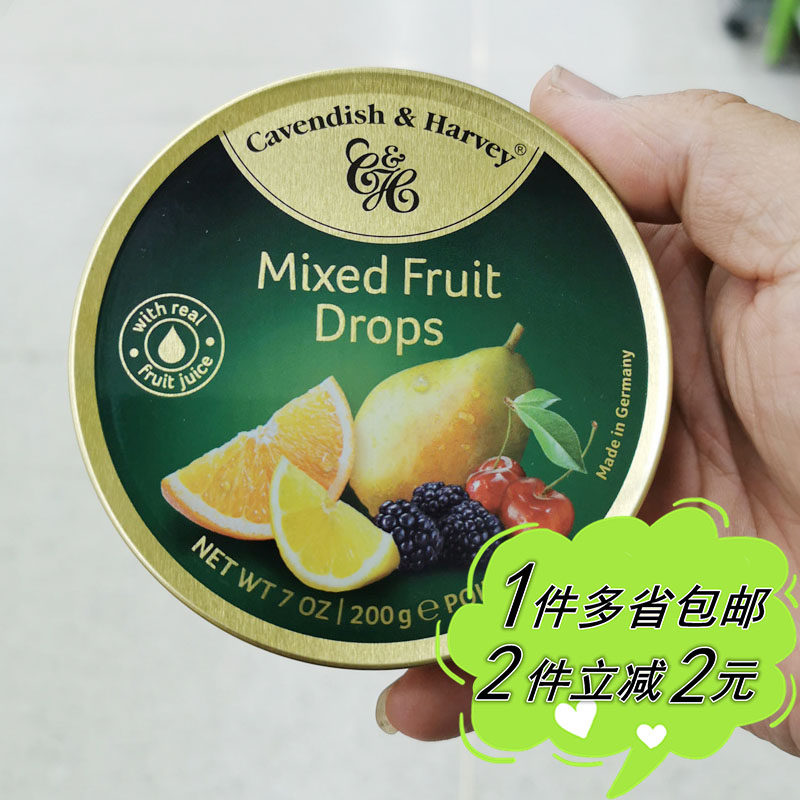 【沃尔玛】卡文迪cavendish&harvey嘉云混合水果味硬质糖果200g