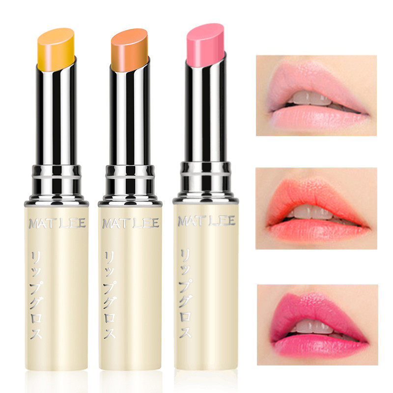 一折mac cockney口红草莓水红色_日本蜜梨变色润唇膏 matlee小草莓