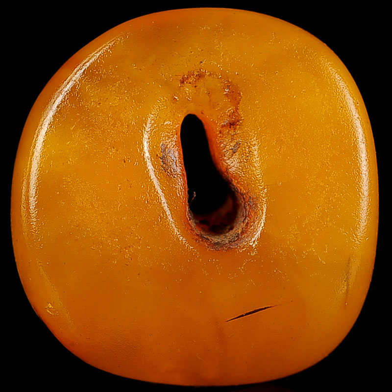 9.53克 珍藏清代古董老蜜蜡钥匙孔挂件