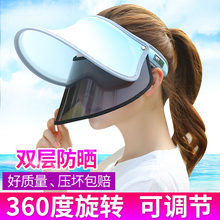 大沿鸭舌帽子女遮脸防晒帽百搭遮阳帽大帽檐太阳帽韩版潮