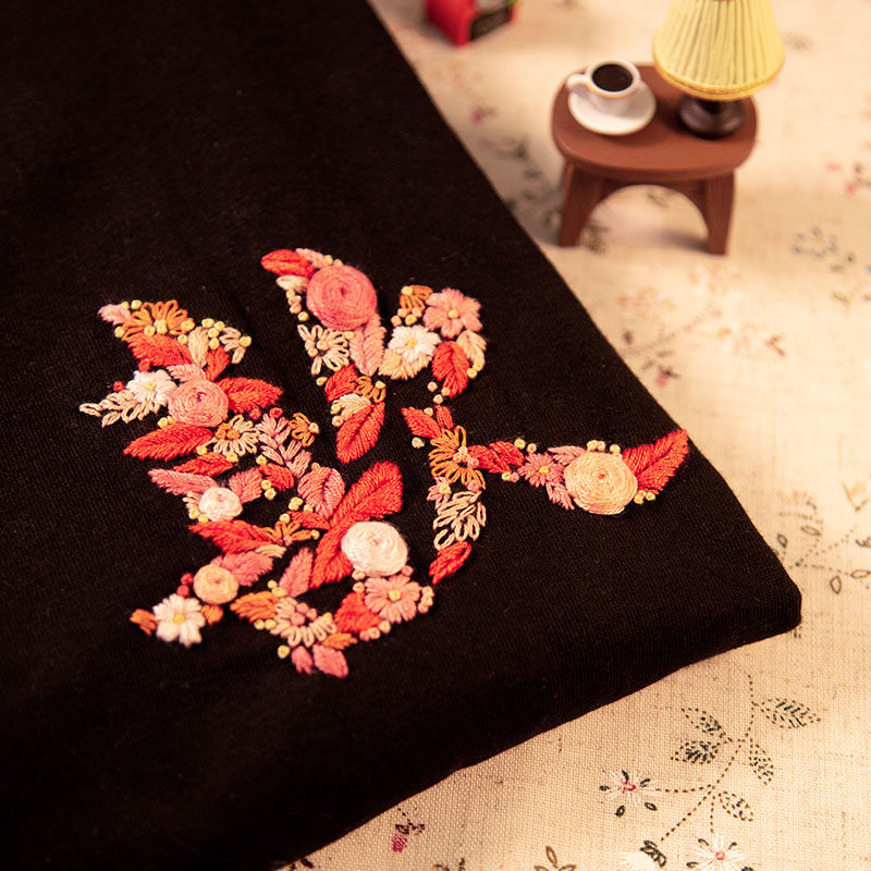 8折后价￥46天猫新品放羊班衣服刺绣diy手工法式项链自绣材料包绣花