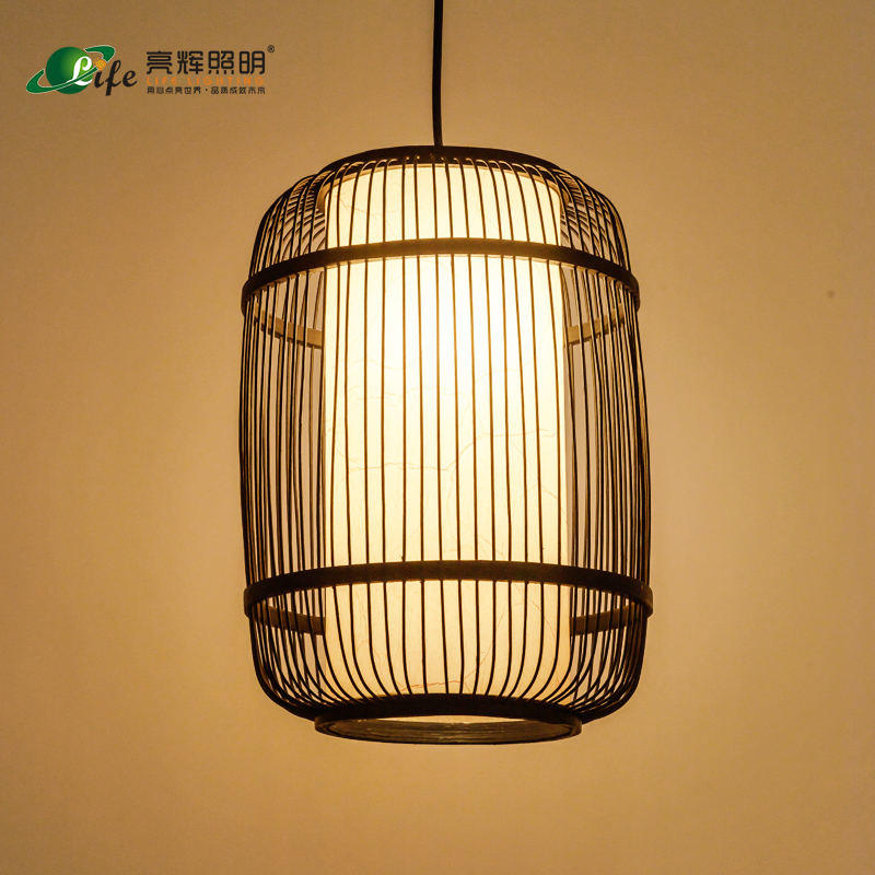 日式榻榻米房间竹艺竹编吊灯火锅店寿司奶茶店服装店餐厅民宿灯具