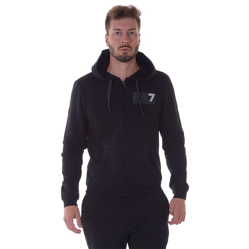 EA7 EMPORIO ARMANI男士 EA7黑色連帽開衫衛衣6XPMA1PJ11Z 98% 棉在類目 男裝, 衛衣中 - 來自Buy2taobao.com提供專業的淘寶代購服務