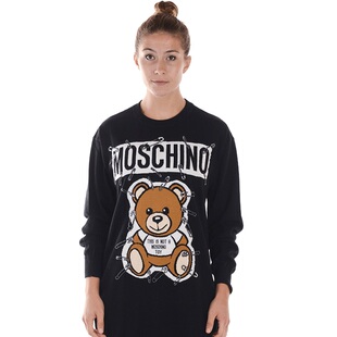 MOSCHINO莫斯奇诺女士春秋时尚羊毛连衣裙打底针织正品V04935501