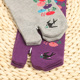4双二指袜女士棉袜中筒春夏季分趾袜子女刺绣植物花卉女式二趾袜