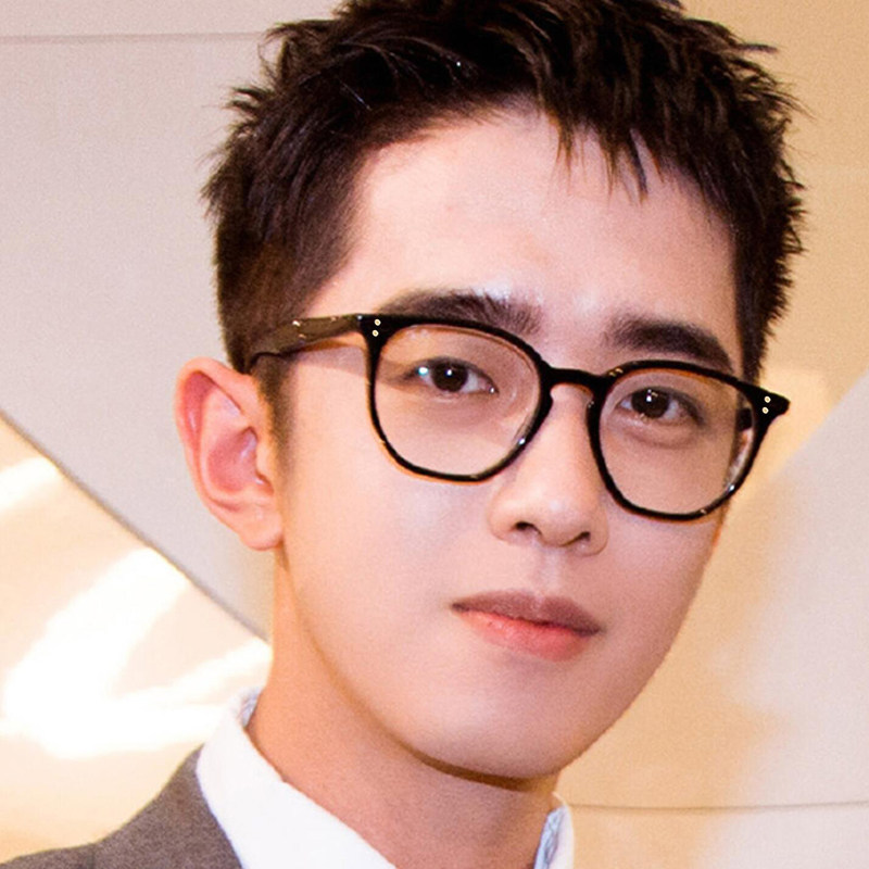 防蓝光辐射韩版潮近视眼镜女黑框素颜梁靖康同款可配有度数镜框男