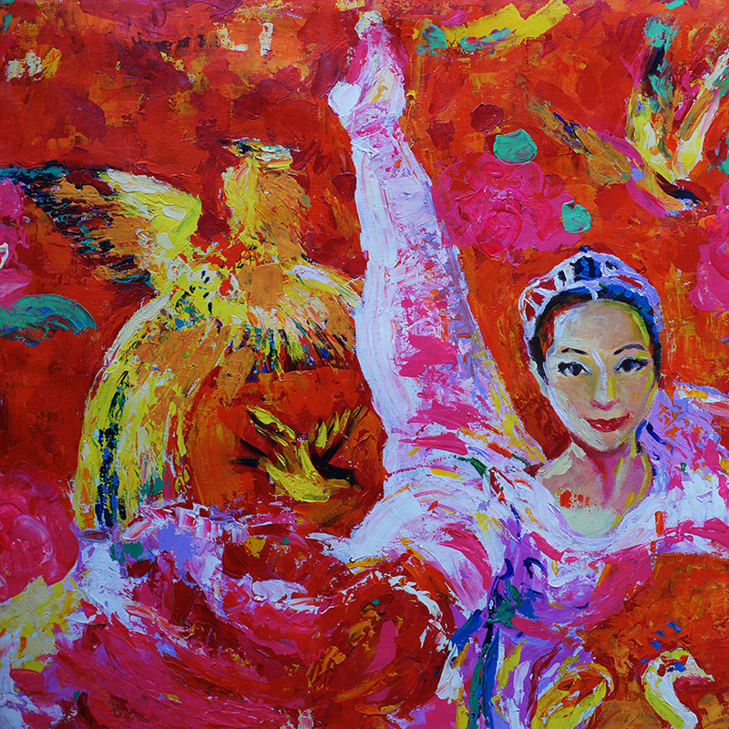 李柏林《火凤凰》大幅油画