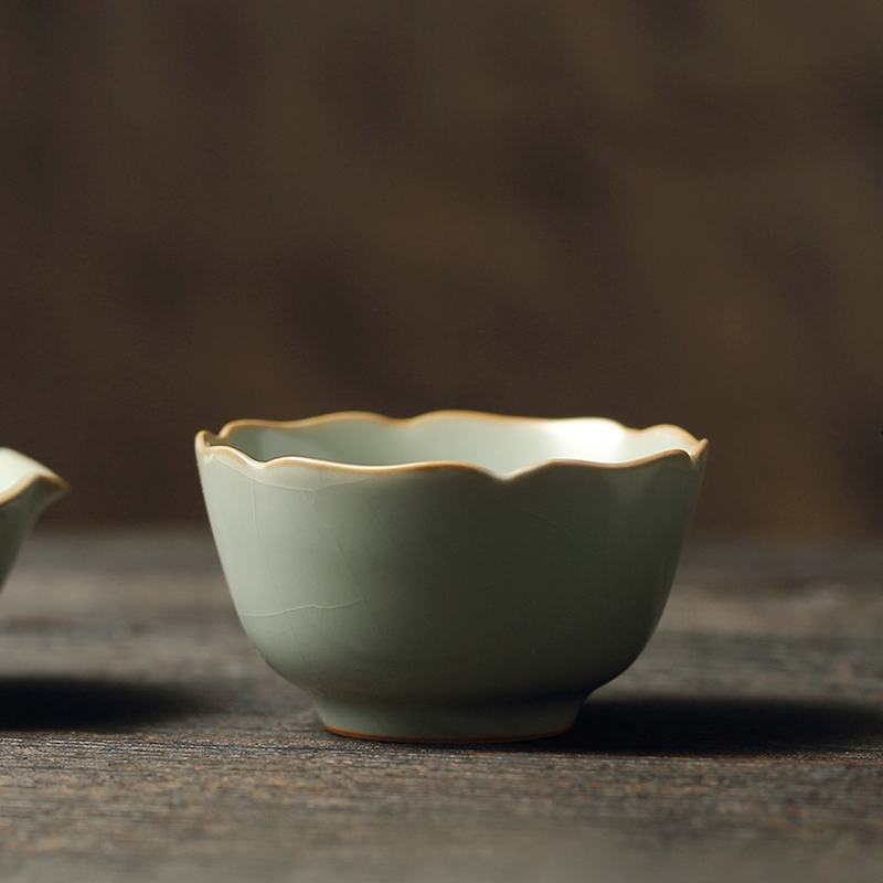 景德镇分寸汝窑茶杯可养主人杯手工陶瓷杯子个人品茗杯单杯品杯