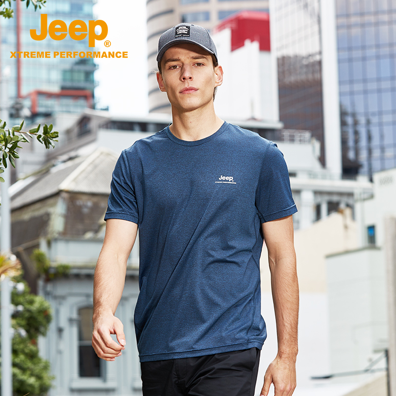 jeep吉普短袖t恤男户外运动男士