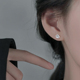 S999纯银针雪花耳钉2024年新款养耳洞耳环小巧气质高级感耳饰耳夹