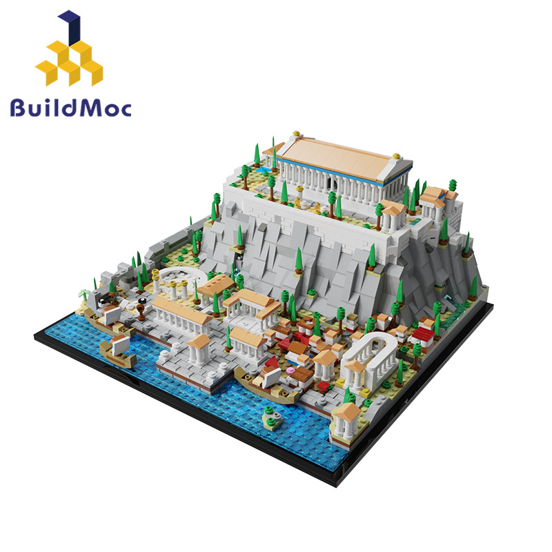 BuildMOC拼装积木玩具希腊古