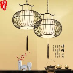 现代新中式吊灯创意个性餐厅会所茶室走廊鸟笼吊灯中国风灯笼吊灯