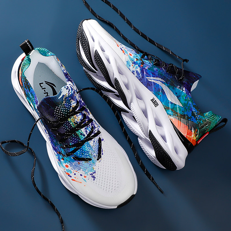 李宁弧跑步鞋男款体育生2022冬季新款男鞋运动鞋超轻减震竞速跑鞋