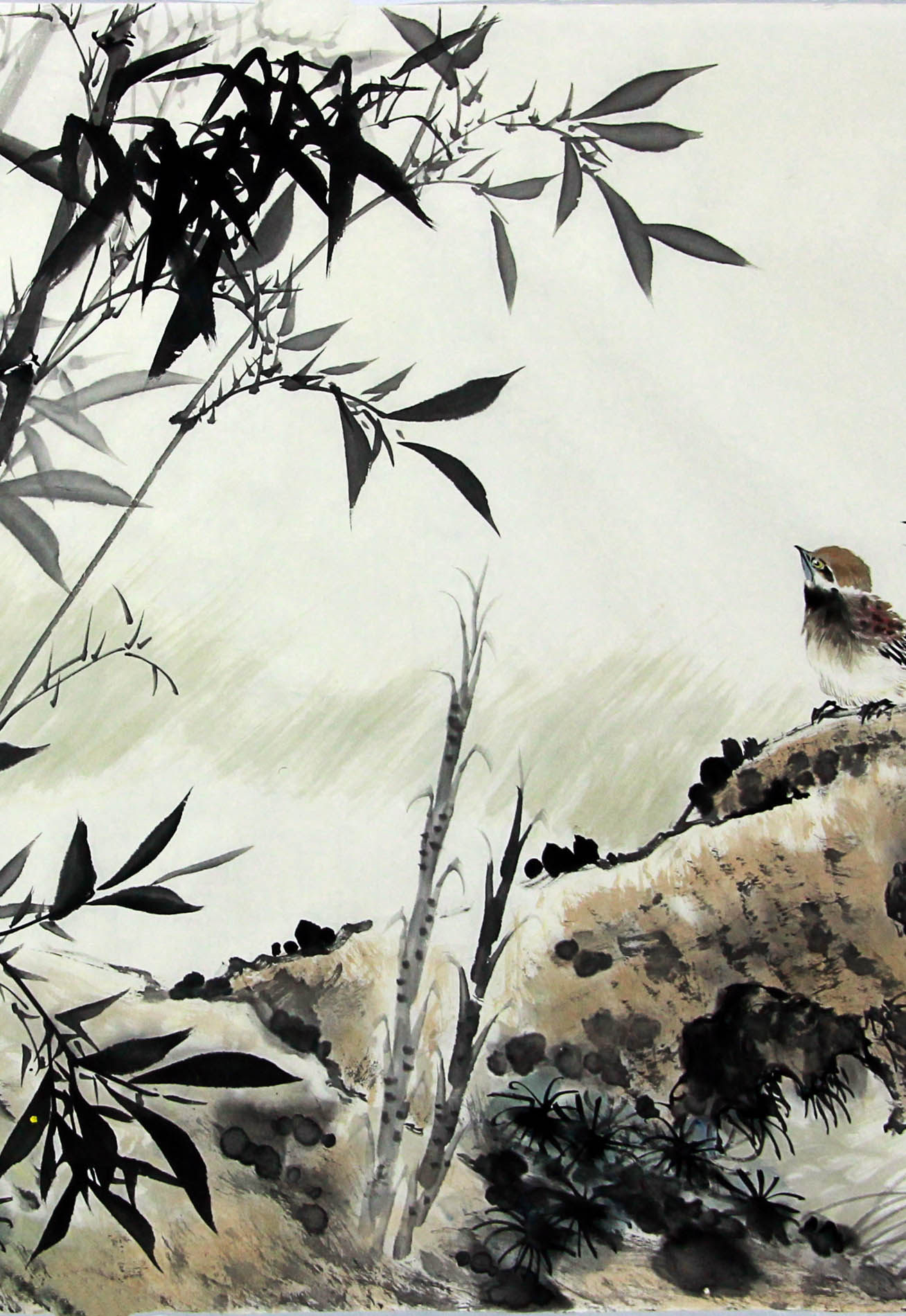 施建国《竹林清幽》省美术家协会会员