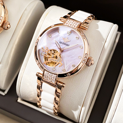 正品瑞士十大品牌手表女士机械表防水陶瓷气质高级感名牌女表
