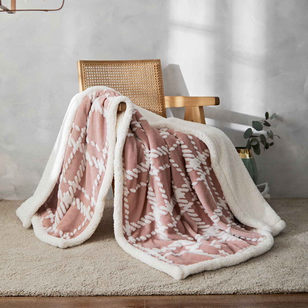 北欧毛毯毯子盖毯加厚保暖羊羔绒珊瑚绒双层春季沙发床上休闲毯