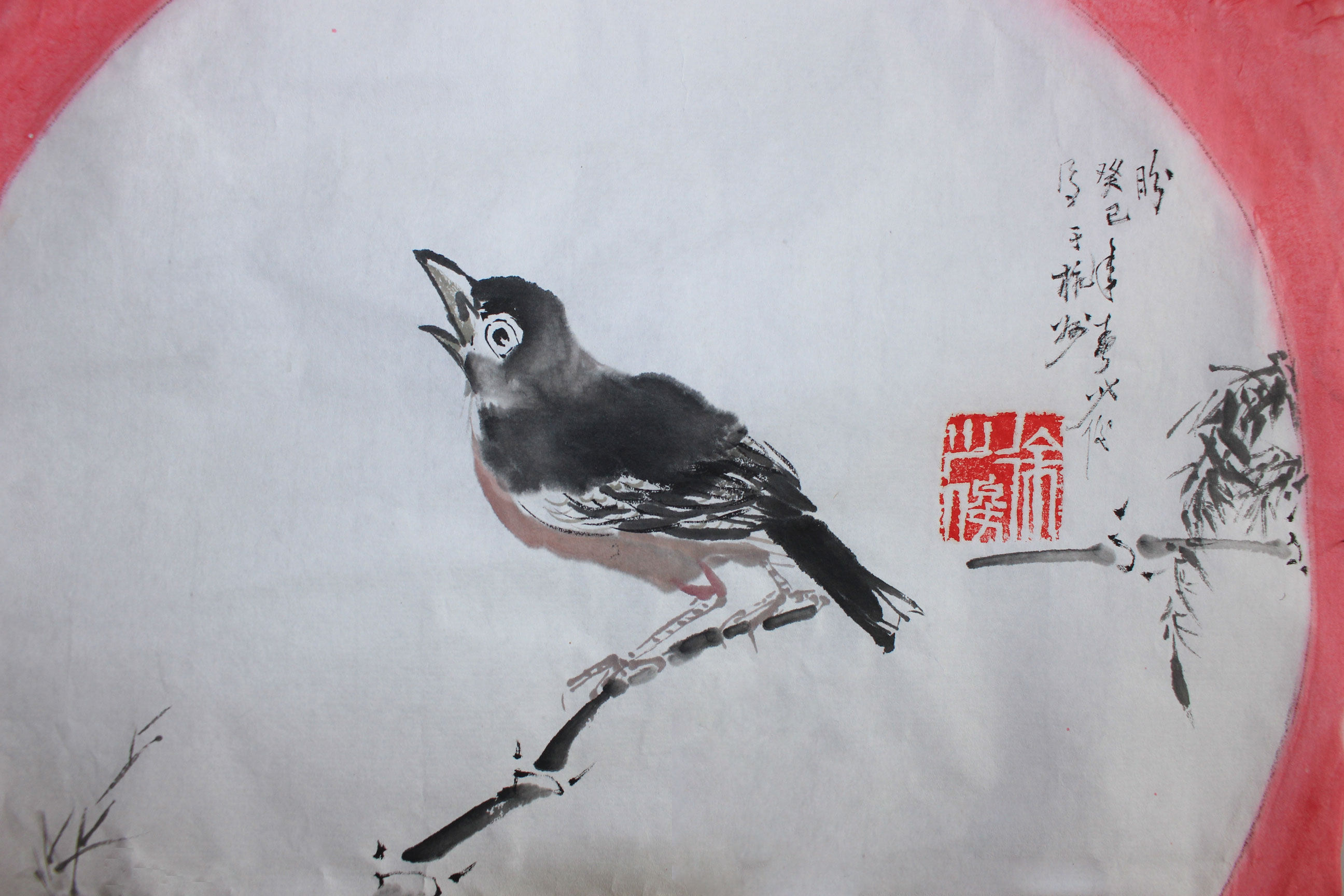 当代著名国画家 徐少俊 《烛光》