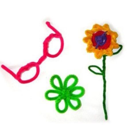 玩具彩带彩条扭扭装饰制作毛毛开学手工棒绒绒棒毛根幼儿园毛条