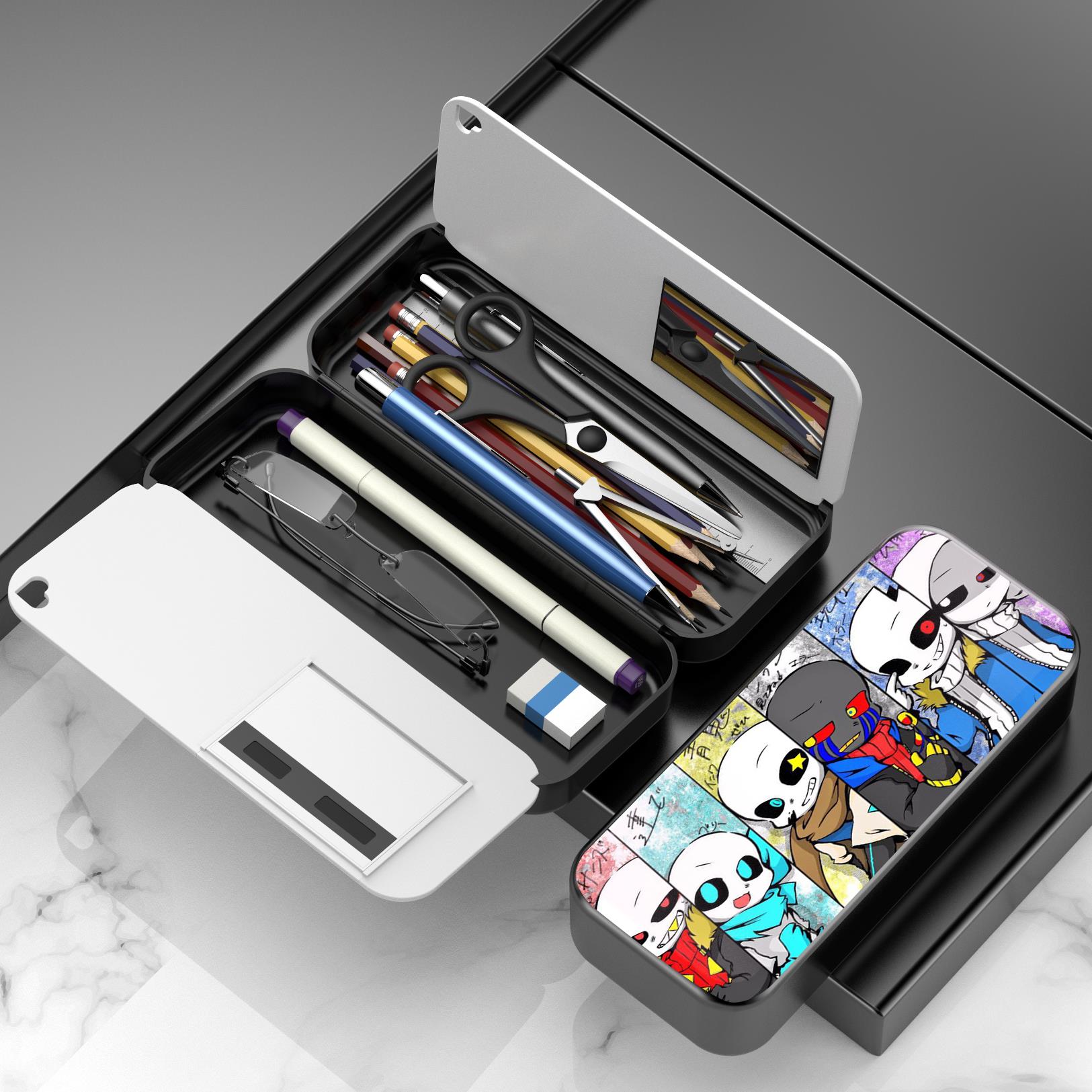 传说之下文具盒sans chara大容量卡通多功能男女儿童学生铅笔盒