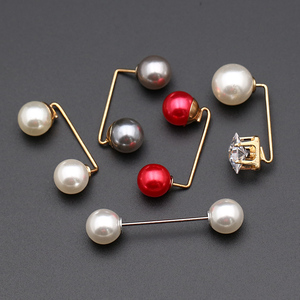 珍珠衣领扣钮扣防走光小别针扣女毛衣开衫衬衫扣子一字扣装饰纽扣