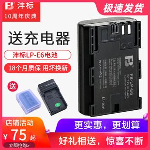 沣标LP-E6电池for佳能5D2 5D3 6D 80D 70D 60D 5D4 6D2单反电池