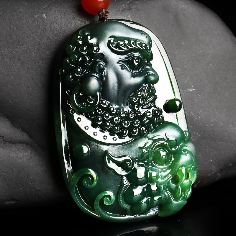 糯种精雕达摩翡翠吊坠 46.03g