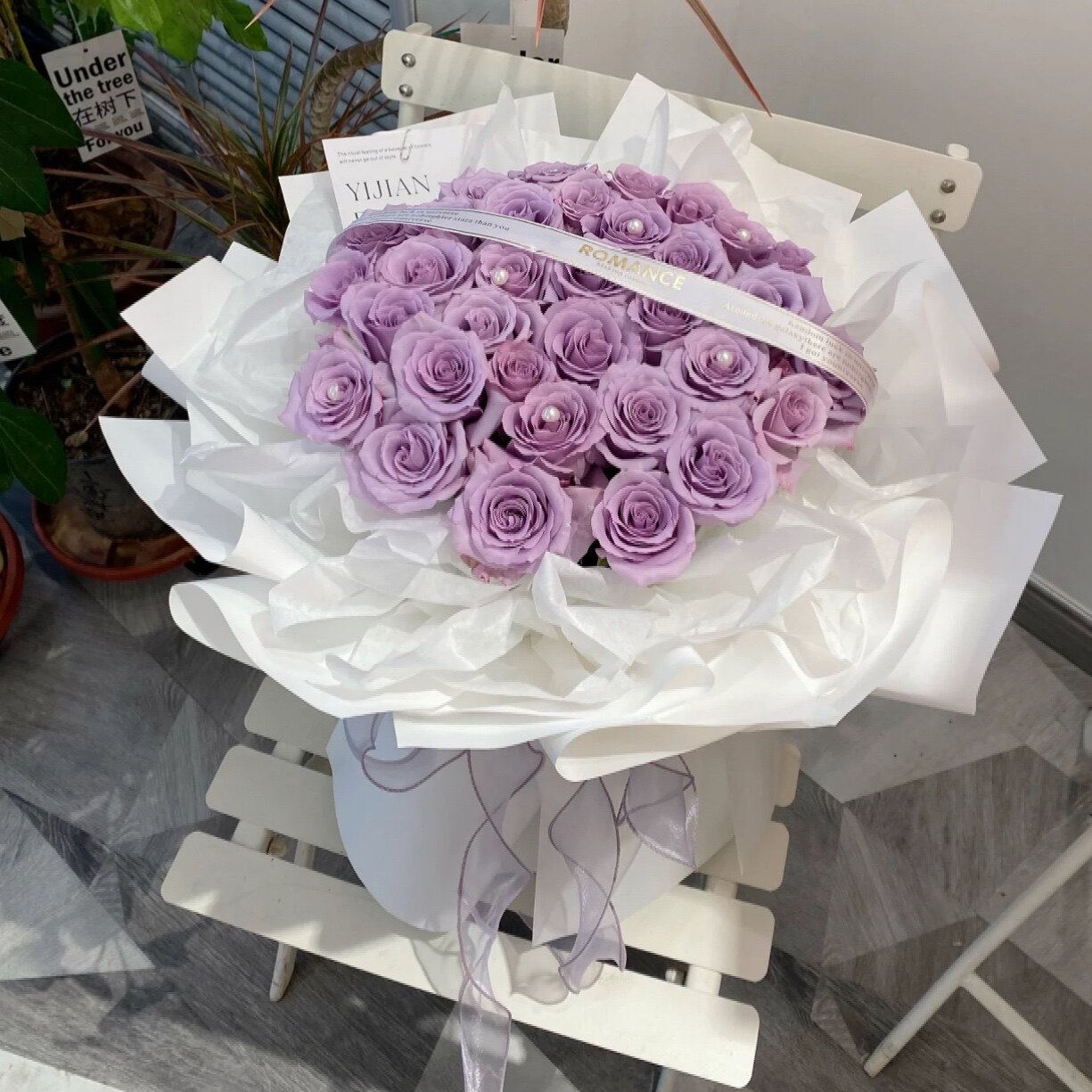 紫玫瑰曼塔鲜切花韩式花束情人节过生日鲜花同城配送深圳杭州北京