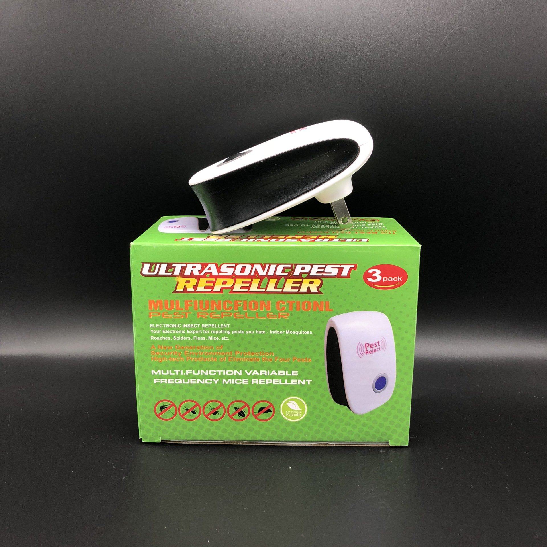 pest reject电子驱蚊器超声波驱鼠器驱虫器加强型害虫驱赶器3个装