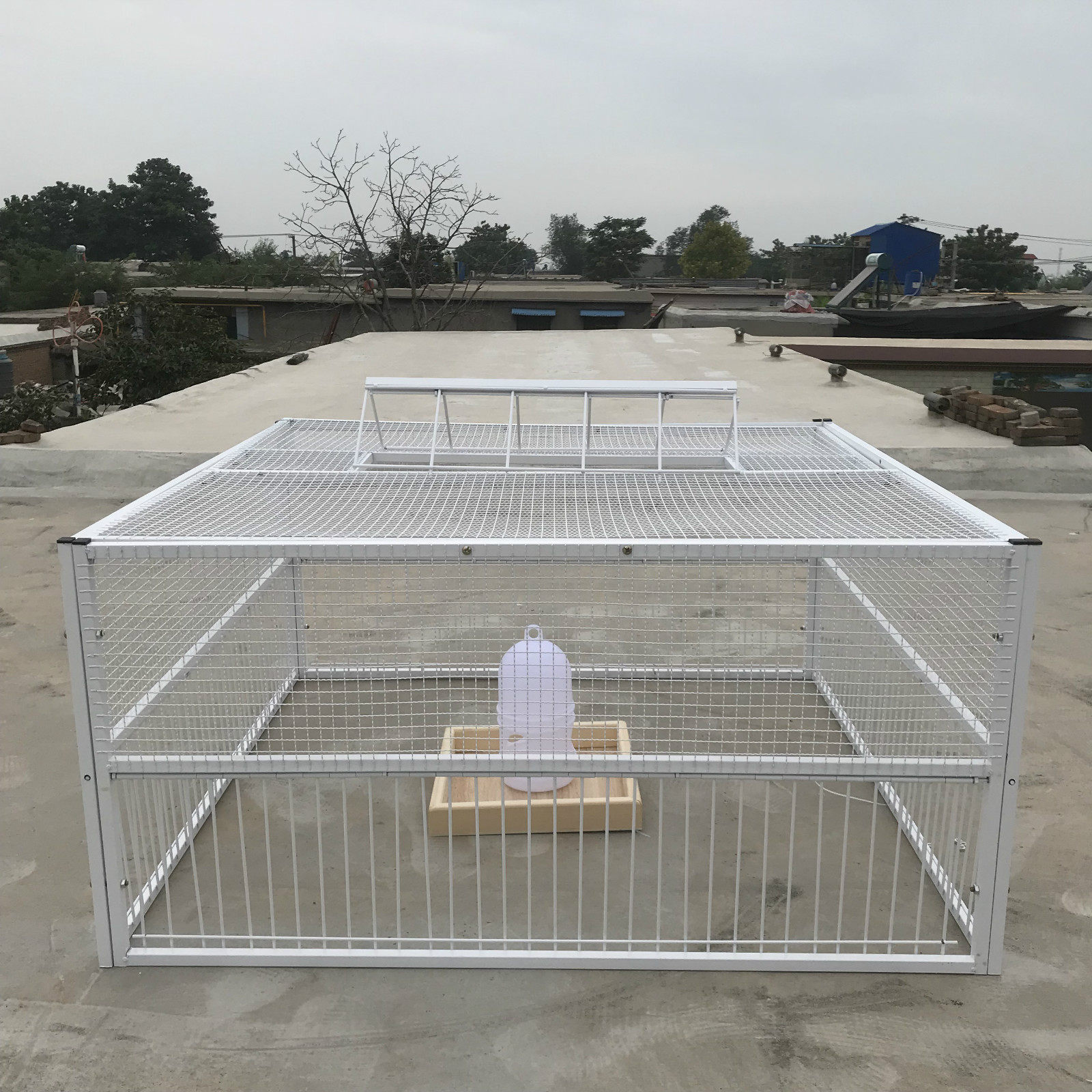 新款加密鸽子碰门自动进门天落笼只进不出鸽子笼撞门笼鸽具用品—笼子