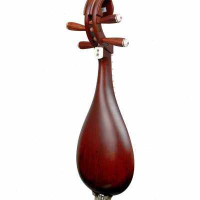 星海柳琴非洲紫檀木材质原木色铜品