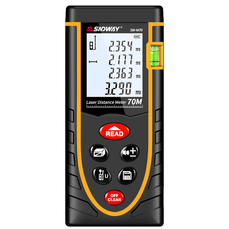 深达威测距仪红外线手持激光测量仪高精度测量工具70米双水平气泡