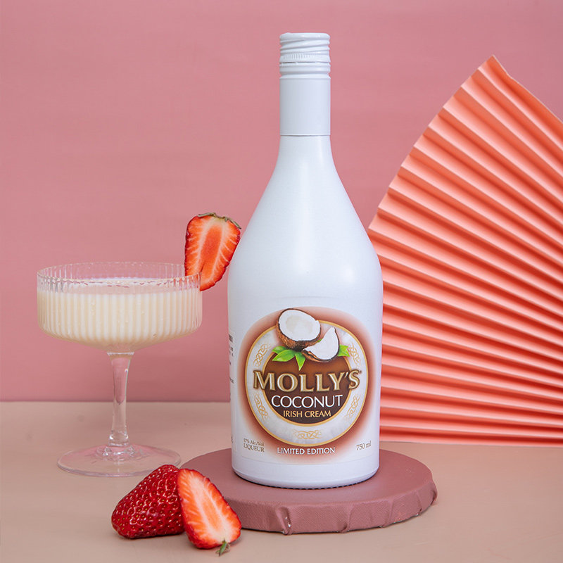 摩利斯椰奶酒mollys椰子味甜酒爱尔兰进口女士力娇酒奶油酒利口酒