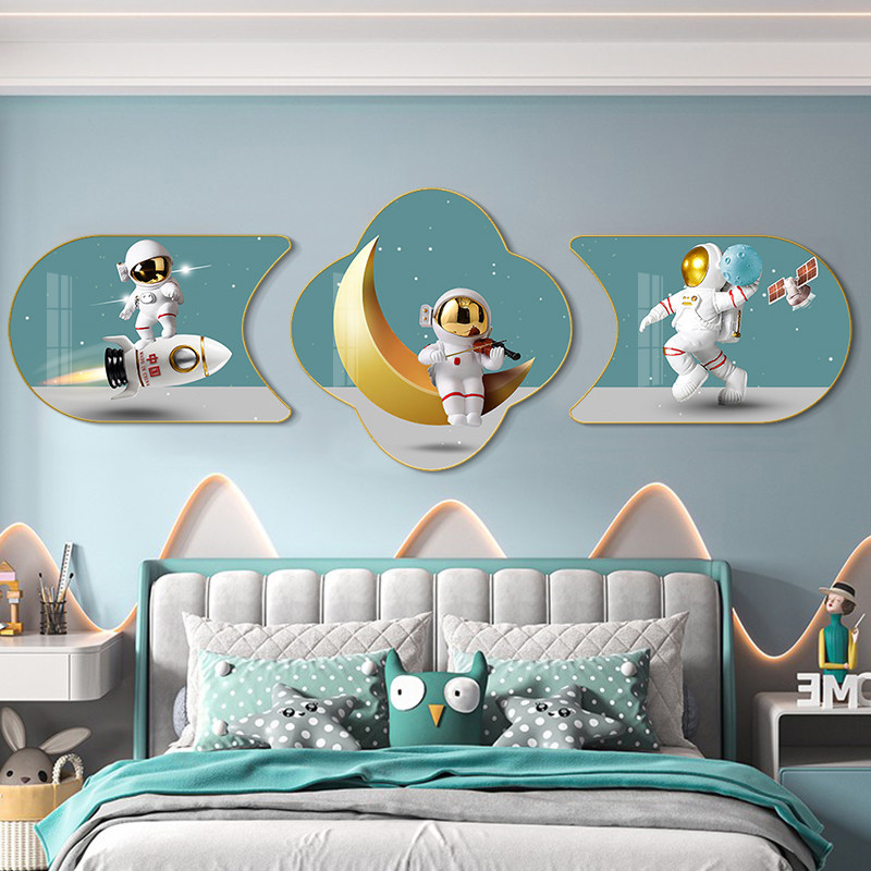 儿童房装饰画男孩女孩卡通房间墙画客厅画背景墙壁画卧室床头挂画