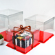 三合一4-12寸全透明烘焙包装盒简约大气ins风格高档定制5套包邮